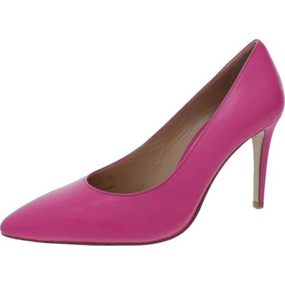 Coach Stiletto Pumps Heel Women Sz 7.5 Bright Fuchsia Skyler Leather Pointed Toe